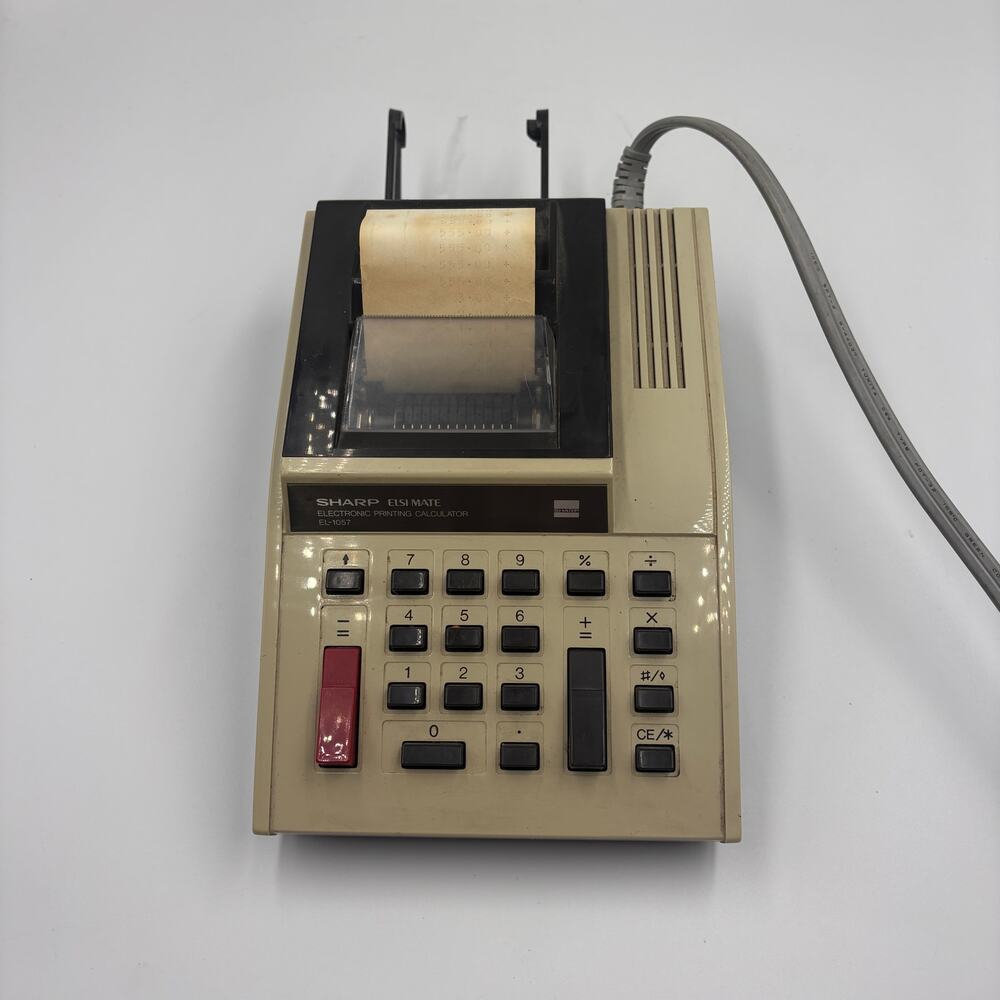 Vintage Sharp ELSI MATE EL-1057 Electronic Printing Calculator Working Japan